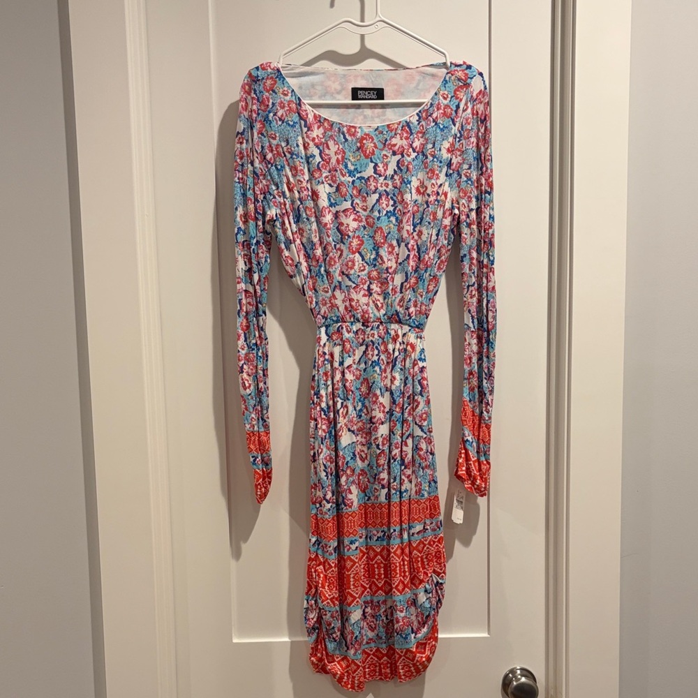 Multicolor Floral Long Sleeve Dress